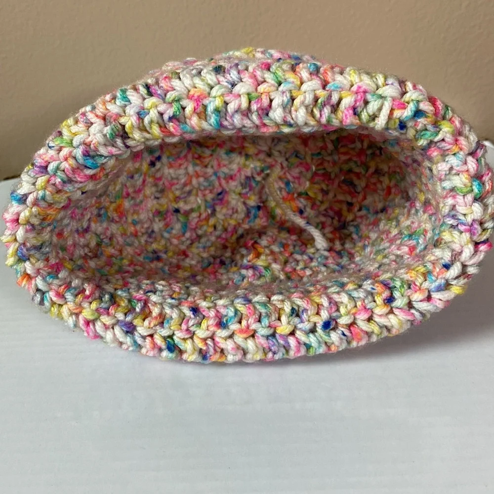 Hand Crafted Colorful Cable Knit Knitted Baby Hat Handmade